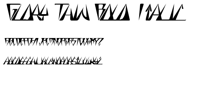 GlOrY ThIn BoLd iTaLiC font